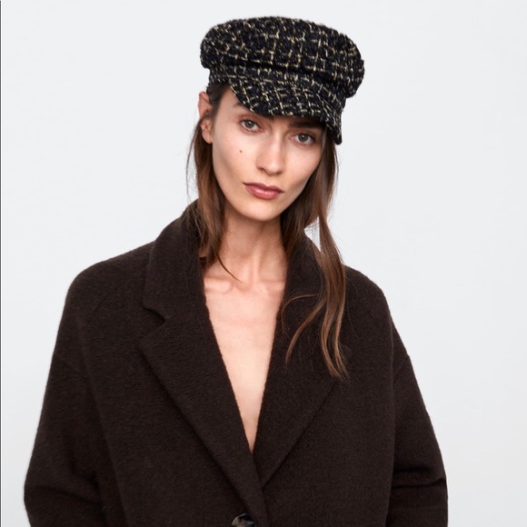 Zara Accessories - ZARA tweed nautical cap
